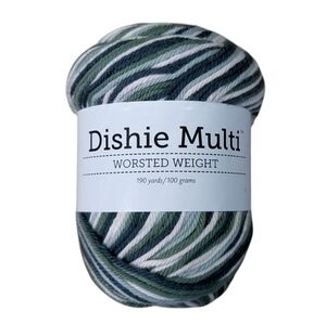 New Dishie Multi Worsted Weight Yarn Knit Picks 190 Yard Flower Girl Green White